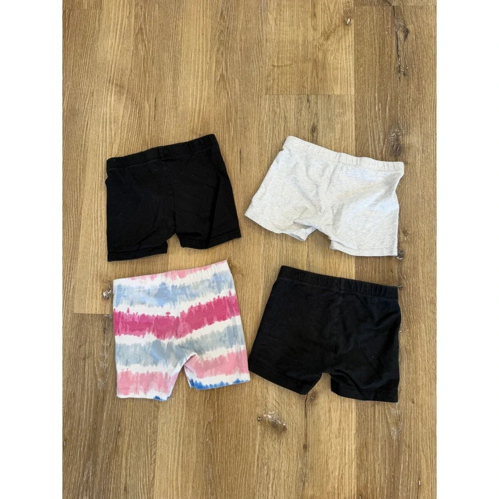 Member's Mark Minimalist Cartwheel Shorts Kids 4/5 Black Gray Tie-Dye 4-Pack